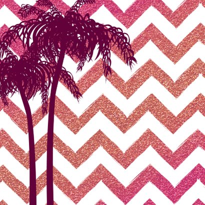 Verjaardag zomerse felicitatie glitter glamour en palmbomen 2