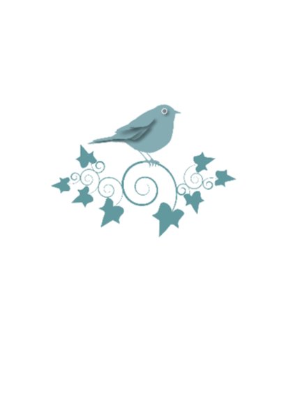 Verjaardagkaart Bird Ivy Groen 2