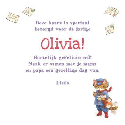 Verjaardagkaart door de postbode bezorgd 3
