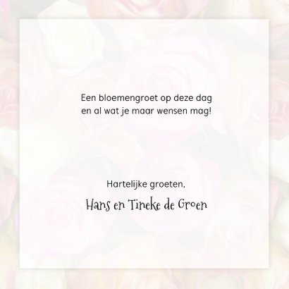 Verjaardagkaart rozen en lint 3