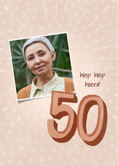 Verjaardagkaart voor een vrouw 50 jaar Happy birthday to you 2