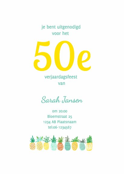 Verjaardagsfeest Ananas Jarig 3