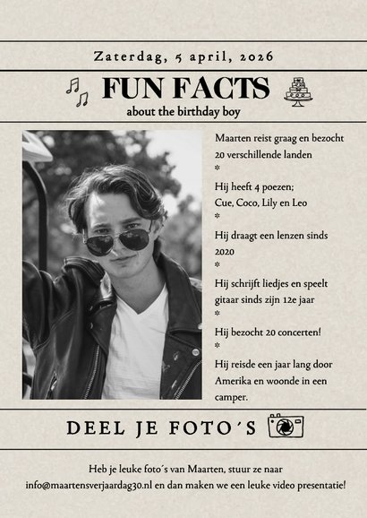 Verjaardagsfeest Krant Feest  2