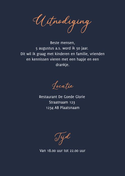 Verjaardagsfeest modern foto toen en nu 50 jaar 3