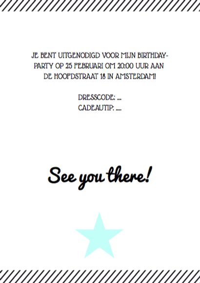 Verjaardagsfeest uitnodiging affiche mint 3