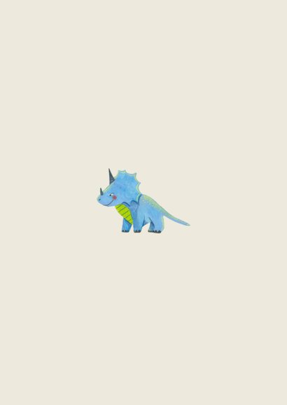 Verjaardagsfeestje dinosaurus jungle dino-mite Achterkant