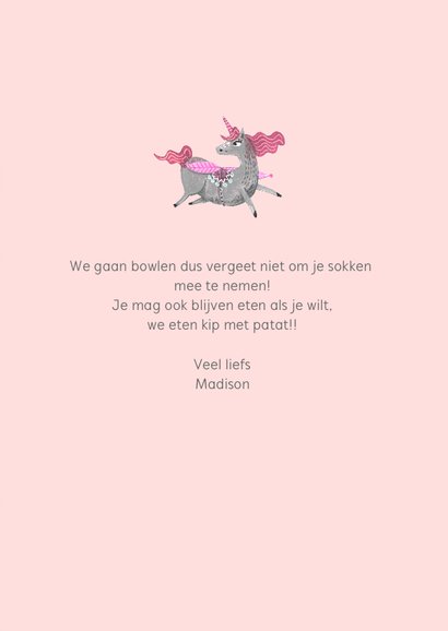 Verjaardagsfeestje unicorn dessin 3
