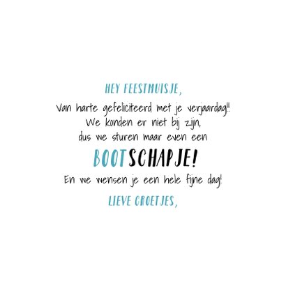 Verjaardagsfelicitatie muisjes met een boot-schapje 3