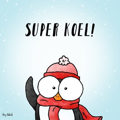 Verjaardagsfelicitatie pinguïn - Keep it cool! 2