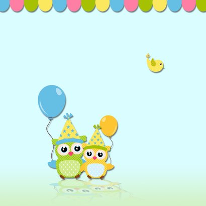 Verjaardagskaart 1 jaar met ballonnen 2