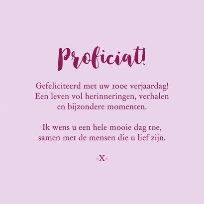 Verjaardagskaart 100 jaar ballonnen feest goud confetti 3