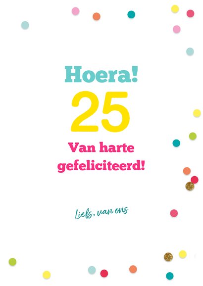Verjaardagskaart 25 jaar vaantje 3