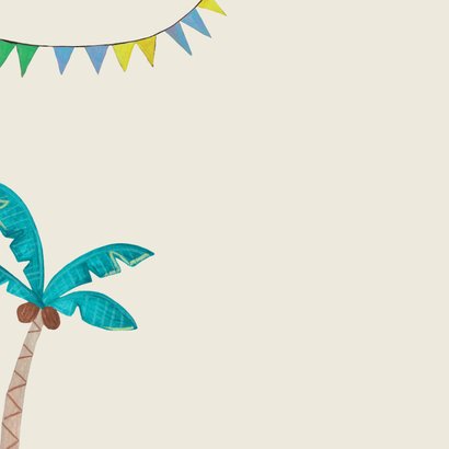 Verjaardagskaart 3 jaar dinosaurus en taart en ballonnen 2