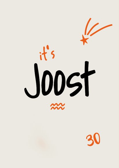 Verjaardagskaart 30 jaar met foto en vormpjes 2