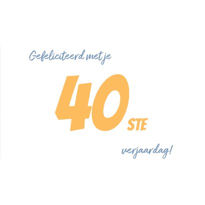 Verjaardagskaart 40 jaar met grappige cartoon 3