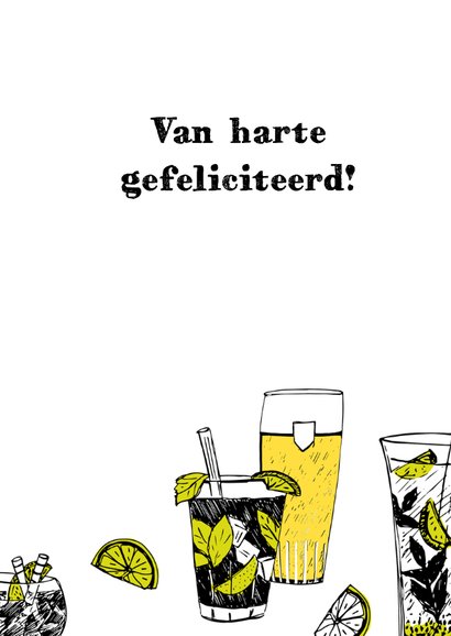 Verjaardagskaart 50 drankjes 3