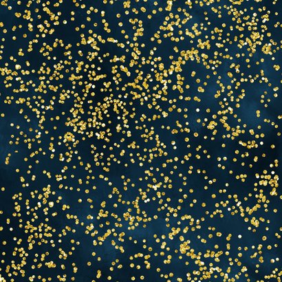 Verjaardagskaart 50 goud confetti waterverf 2