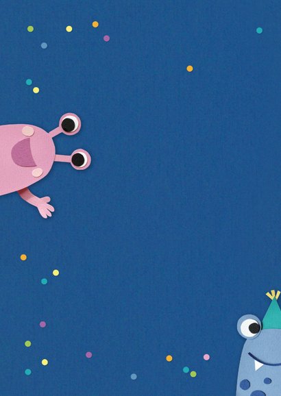 Verjaardagskaart 6 jaar monsters 2