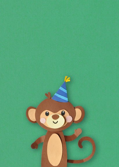 Verjaardagskaart aapje 2