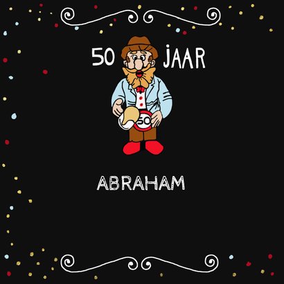 Verjaardagskaart Abrahampop met bier 2