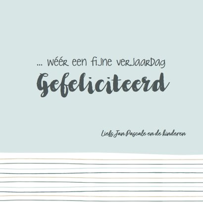 Verjaardagskaart alwéér een jaar voorbij 3