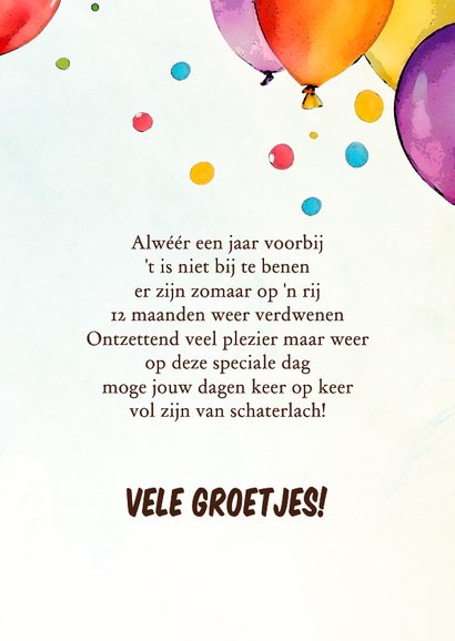 Verjaardagskaart alweer jarig hond 3