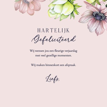 Verjaardagskaart annemoon label 3