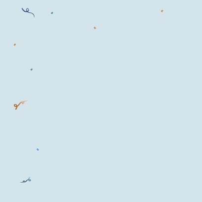 Verjaardagskaart auto sportauto blauw met ballonnen 2