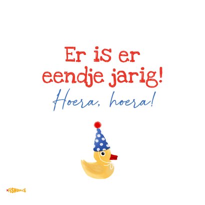 Verjaardagskaart badeendjes 'Er is er eendje jarig' 2
