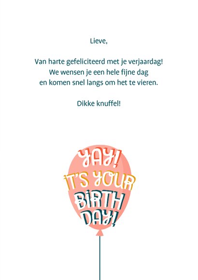 Verjaardagskaart ballon met confetti 3