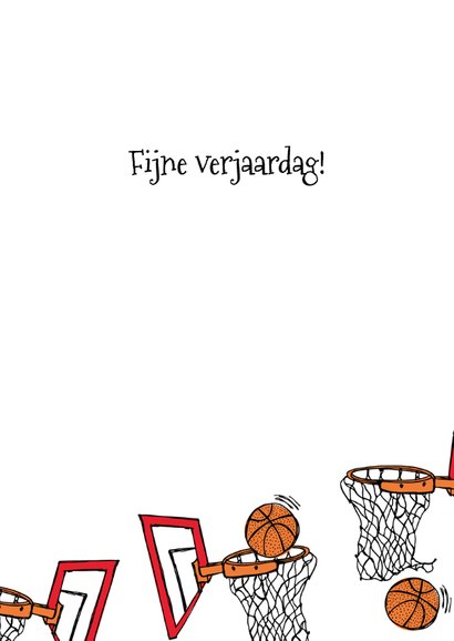 Verjaardagskaart basketbal 3