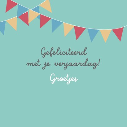 Verjaardagskaart - Beer met blauwe feestmuts 3