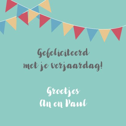 Verjaardagskaart - beer met blauwe feestmuts 3