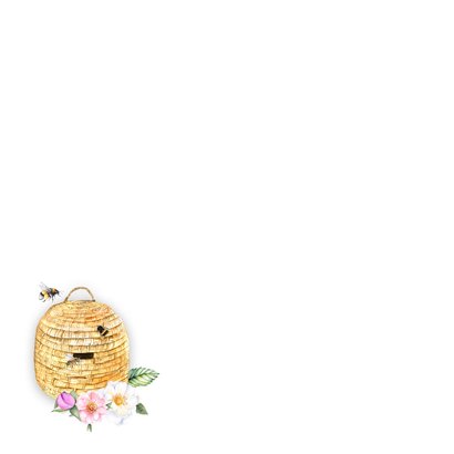 Verjaardagskaart bijtjes en bloemen 2