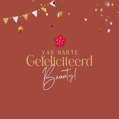 Verjaardagskaart birthday beauty met aanpasbare haarkleur  2