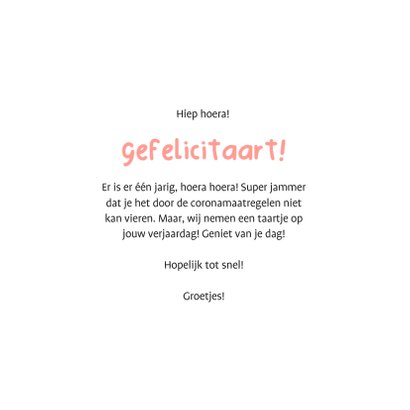 Verjaardagskaart blije cupcake gefelicitaart 3