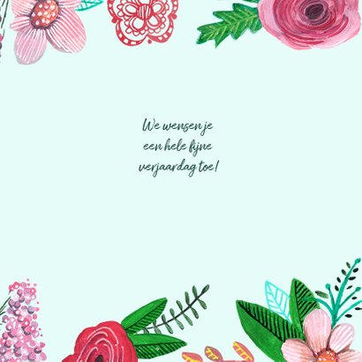 Verjaardagskaart bloemen bijzonder 3