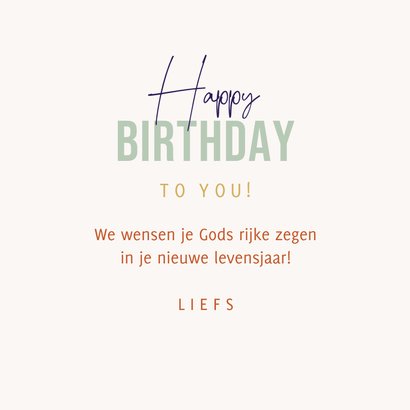 Verjaardagskaart bloemen Birthday Blessings christelijk 3