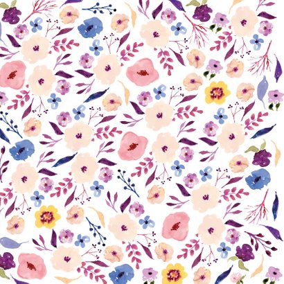 Verjaardagskaart - bloemen eigen naam vrouw 2