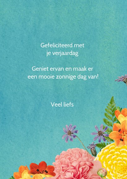 Verjaardagskaart bloemen ijsje  3