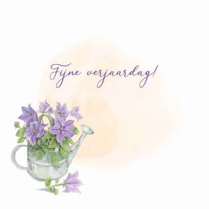 Verjaardagskaart - Bloemen in gieter 2
