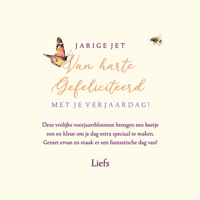 Verjaardagskaart bloemen in het voorjaar 3