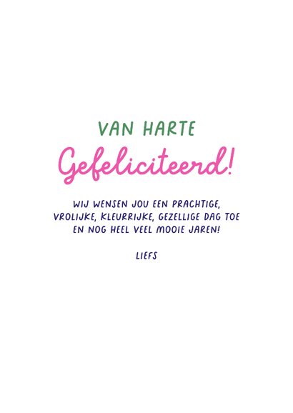 Verjaardagskaart bloemen meisje vrouw botanisch vrolijk 3