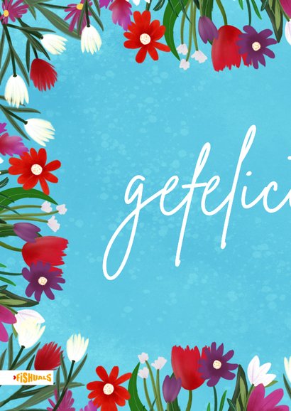 Verjaardagskaart 'Bloemetjes buiten zetten' 2