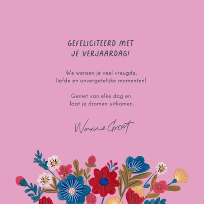 Verjaardagskaart boeket bloemen voor jou! 3