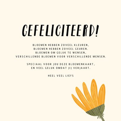 Verjaardagskaart boeketje met lieveheersbeestje 3