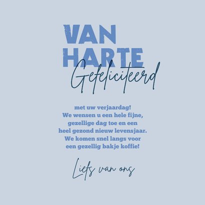 Verjaardagskaart boot man blauw 75 jaar 3