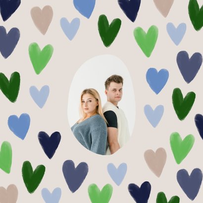 Verjaardagskaart broer dikke kus van je lieve zus hartjes 2