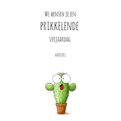 Verjaardagskaart cactus - Happy birthday you prick! 3