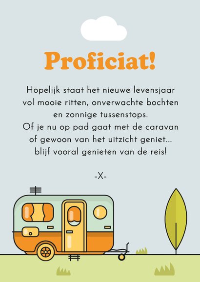 Verjaardagskaart caravan relax verjaardag avontuurlijk 3